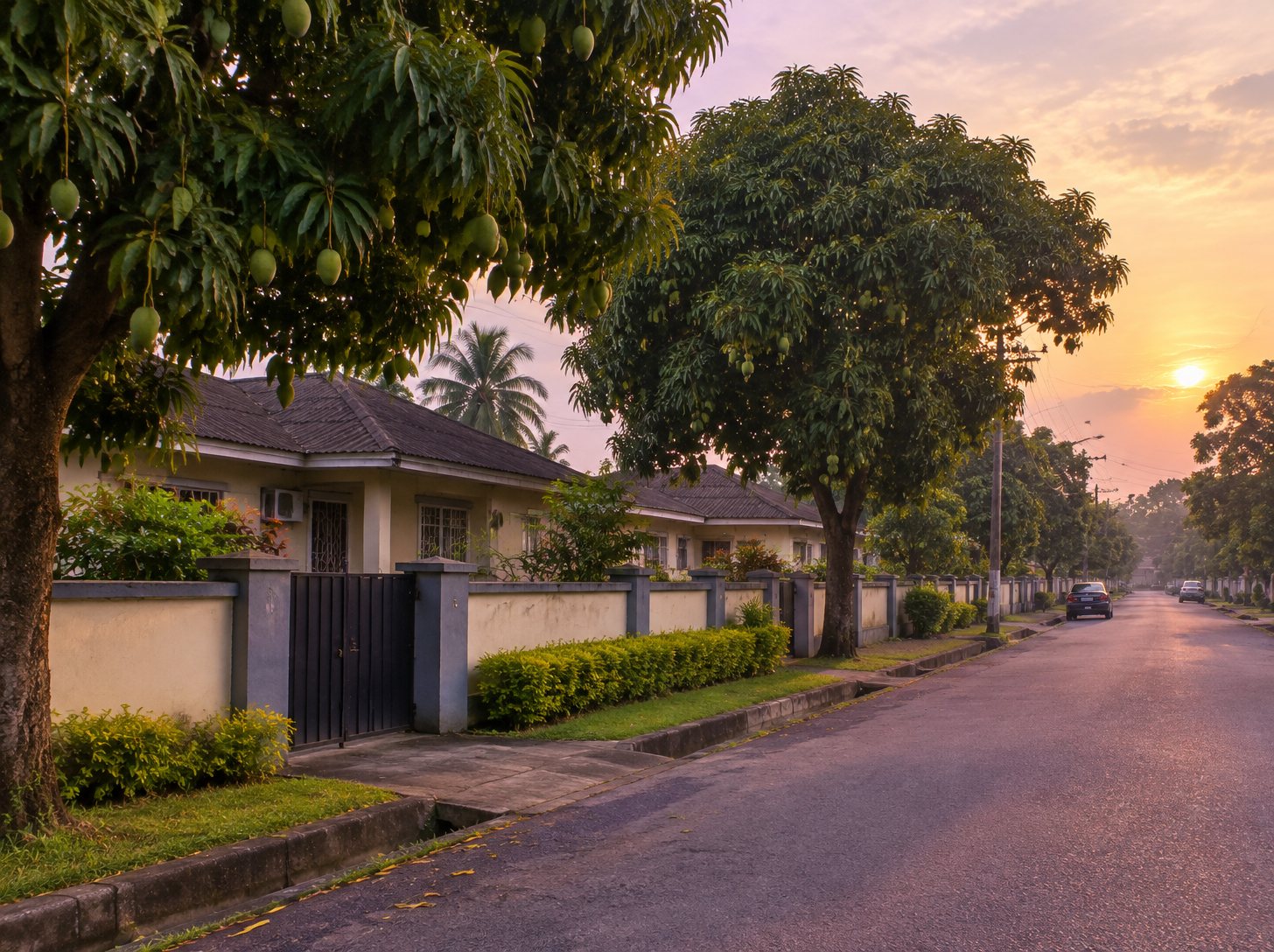 A leafy street in Old GRA, Port Harcourt